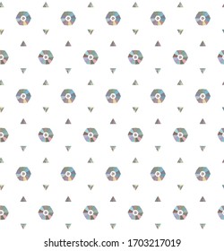 Seamless vector pattern in geometric ornamental style