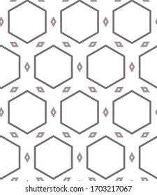 Seamless vector pattern in geometric ornamental style