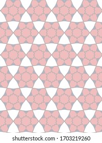 Seamless vector pattern in geometric ornamental style