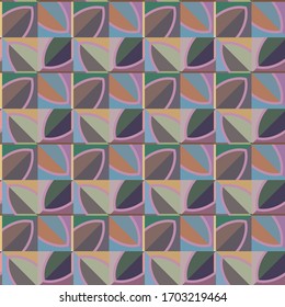 Seamless vector pattern in geometric ornamental style