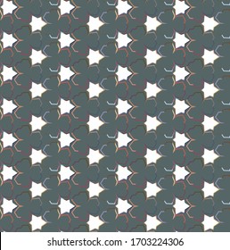 Seamless vector pattern in geometric ornamental style