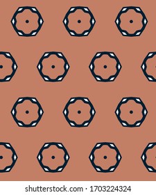 Seamless vector pattern in geometric ornamental style