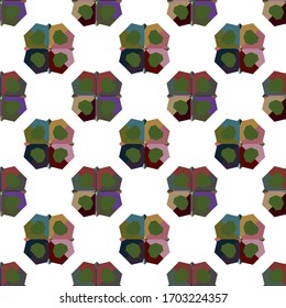 Seamless vector pattern in geometric ornamental style