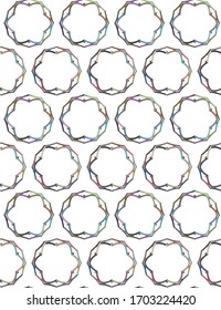 Seamless vector pattern in geometric ornamental style