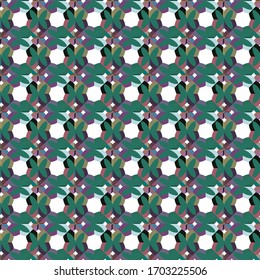 Seamless vector pattern in geometric ornamental style