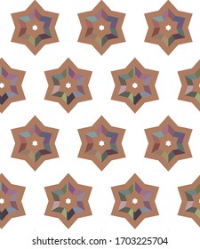 Seamless vector pattern in geometric ornamental style