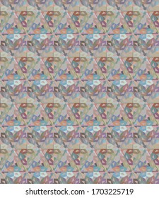 Seamless vector pattern in geometric ornamental style