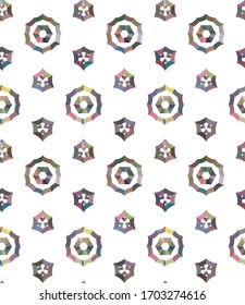 Seamless vector pattern in geometric ornamental style