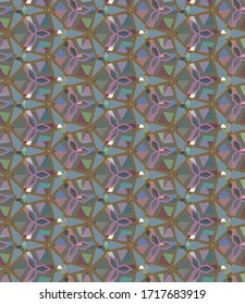 Seamless vector pattern in geometric ornamental style