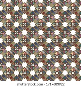 Seamless vector pattern in geometric ornamental style