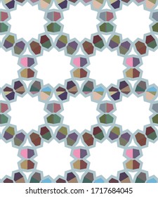 Seamless vector pattern in geometric ornamental style