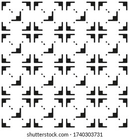 Seamless vector pattern in geometric ornamental style