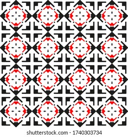 Seamless vector pattern in geometric ornamental style