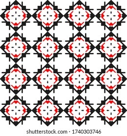 Patrón vectorial sin soldadura en estilo ornamental geométrico