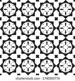 Seamless vector pattern in geometric ornamental style