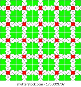 Seamless vector pattern in geometric ornamental style