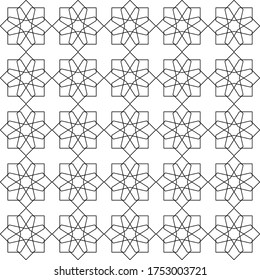 Seamless vector pattern in geometric ornamental style