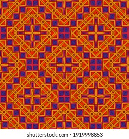 Seamless vector pattern in geometric ornamental style.