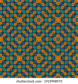 Seamless vector pattern in geometric ornamental style.
