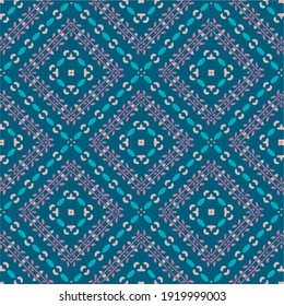 Seamless vector pattern in geometric ornamental style.