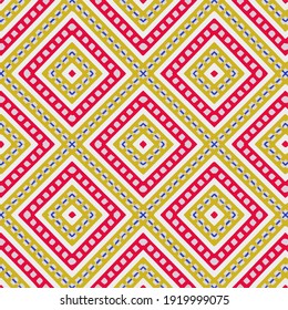 Seamless vector pattern in geometric ornamental style.