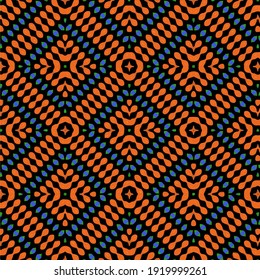 Seamless vector pattern in geometric ornamental style.