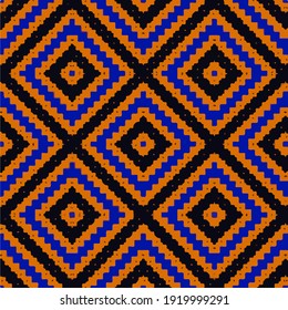 Seamless vector pattern in geometric ornamental style.