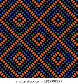 Seamless vector pattern in geometric ornamental style.