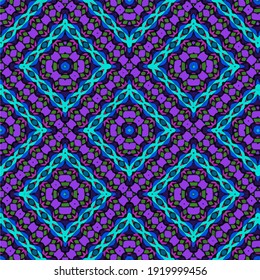 Patrón vectorial sin foco en estilo ornamental geométrico.