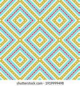 Seamless vector pattern in geometric ornamental style.