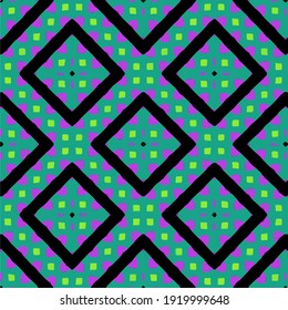 Seamless vector pattern in geometric ornamental style.