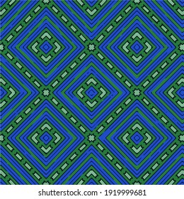 Patrón vectorial sin foco en estilo ornamental geométrico.