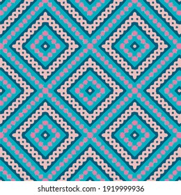 Seamless vector pattern in geometric ornamental style.