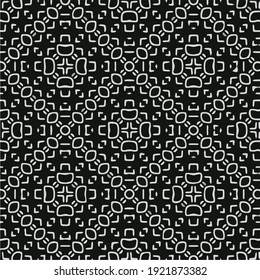 Seamless vector pattern in geometric ornamental style.