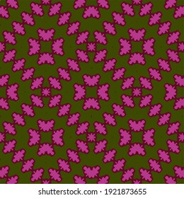 Seamless vector pattern in geometric ornamental style.