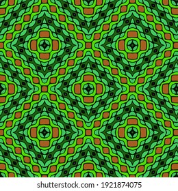 Seamless vector pattern in geometric ornamental style.