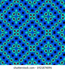 Seamless vector pattern in geometric ornamental style.