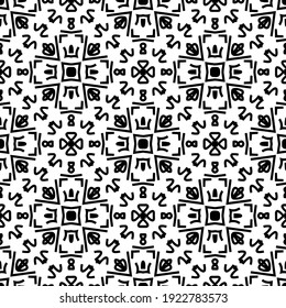 Seamless vector pattern in geometric ornamental style.