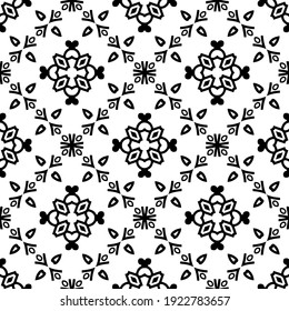 Seamless vector pattern in geometric ornamental style.