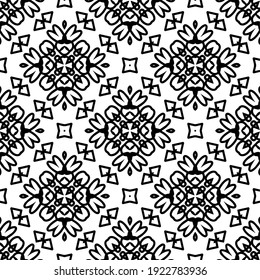 Seamless vector pattern in geometric ornamental style.