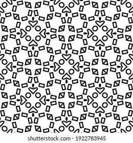 Seamless vector pattern in geometric ornamental style.