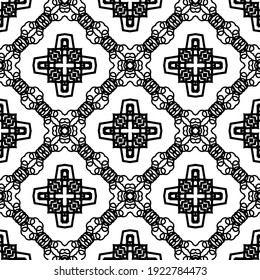 Seamless vector pattern in geometric ornamental style.