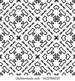 Seamless vector pattern in geometric ornamental style.