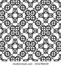 Seamless vector pattern in geometric ornamental style.