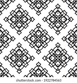 Seamless vector pattern in geometric ornamental style.