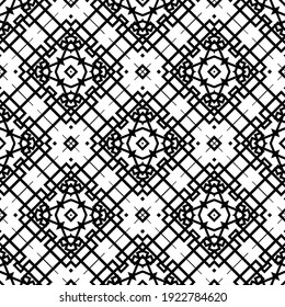 Seamless vector pattern in geometric ornamental style.