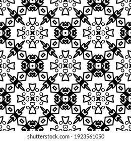 Seamless vector pattern in geometric ornamental style.