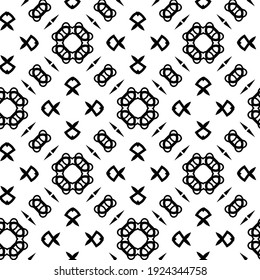 Seamless vector pattern in geometric ornamental style.