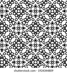 Seamless vector pattern in geometric ornamental style.
