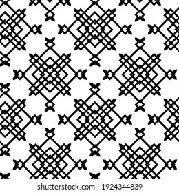 Patrón vectorial sin foco en estilo ornamental geométrico.